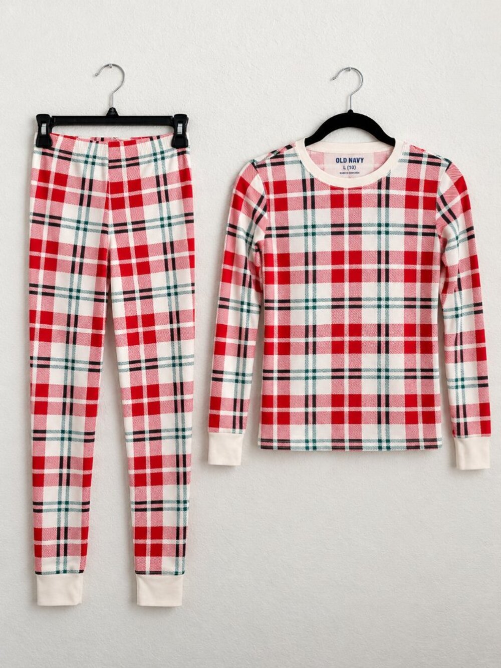 NWT Old Navy Girls Size 10 Christmas Plaid Pajama Set Red Green. (G)